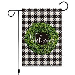 12x18" - UV Fade Resistant -  Double Sided Burlap Holiday Flag